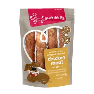 Yours Droolly Chicken Wrapped Vegetable Stick Dog Treats - Medium - 4 Pack
