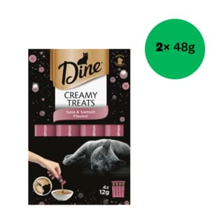Dine Creamy Treats Tuna & Salmon Cat Treats - 96g (2 x 48g)