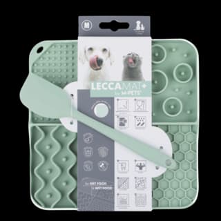 M-PETS Lecca+ Non-Slip Pet Slow Feed Mat and Spoon Set - Green