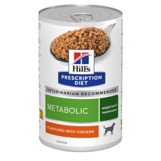 Hill's Prescription Diet Metabolic Weight Loss & Maintenance Chicken Canned Wet Dog Food - 370g