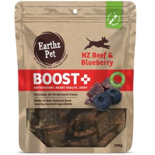 Earthz Pet BOOST+ Beef & Blueberry Air Dried Dog Treats - 200g (2 x 100g)