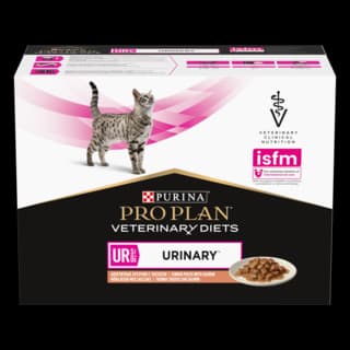 PRO PLAN Veterinary Diet Feline UR Urinary Salmon Wet Cat Food Pack - Pack (10 x 85g)