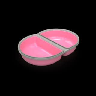 SureFeed Cat and Dog Split Feeder Bowl - Pink, 2 Pack