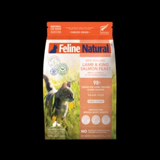Feline Natural Lamb & King Salmon Feast Freeze Dried Cat Food - 800g
