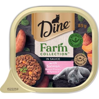 Dine Farm Collection with Salmon, Sweet Potato & Spinach Wet Cat Food - 85g