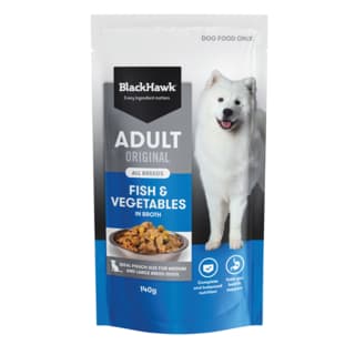 Black Hawk Original Adult Fish & Vegetables Wet Dog Food - 140g x 10 (pack)