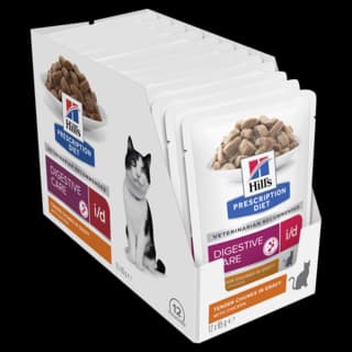 Hill's Prescription Diet i/d Digestive Care Pouch Wet Cat Food - 85g x 12