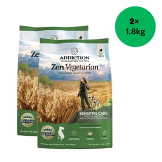 Addiction Zen Vegetarian Sensitive Care Dry Dog Food - 3.6kg (2x 1.8kg Bags)