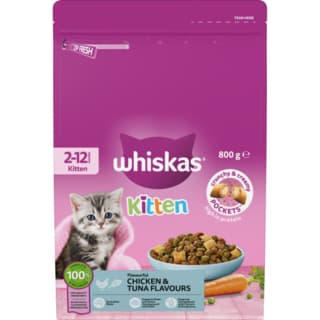 Whiskas Kitten Chicken & Tuna Dry Cat Food - 800g