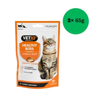 VetIQ Healthy Bites Hairball Remedy Cat Treats - 130g (2 x 65g)