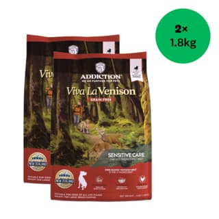 Addiction Grain-Free Viva La Venison Sensitive Care Dry Dog Food - 3.6kg (2 x 1.8kg Bags)