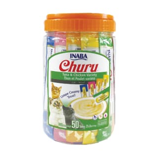 Inaba Churu Chicken & Tuna Varieties Bulk Cat Treats - 50 Pack
