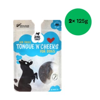 The Bone Thief Tongue & Cheeks Dog Treats - 250g (2 x 125g)