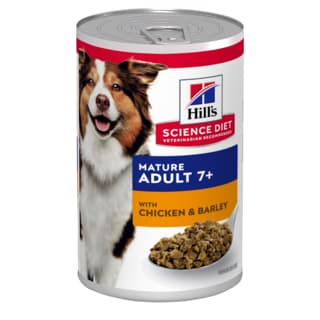Hill's Science Diet Adult 7+ with Chicken & Barley Canned Senior Wet Dog Food - 370g