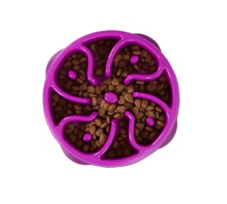 Outward Hound Mini Fun Feeder Interactive Dog Bowl - Purple