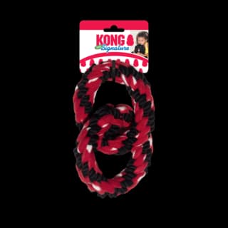 KONG Signature Rope Double Ring Tug Dog Toy - Medium