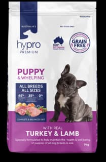Hypro Premium Grain Free Puppy & Whelping Turkey & Lamb Dry Dog Food - 9kg