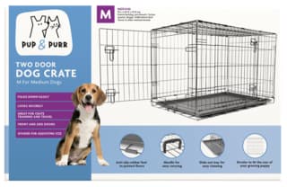 Pup & Purr Double Door Dog Crate with Divider - Medium - 76 x 48 x 53