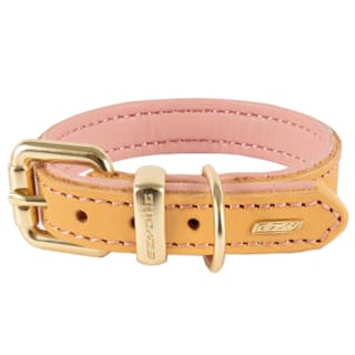 EzyDog Oxford Leather Dog Collar - Small, Blush