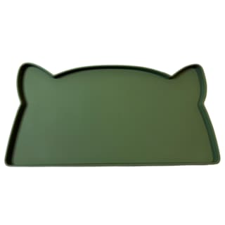 Waggin' Tails Silicone Cat Head Feeding Mat - Olive