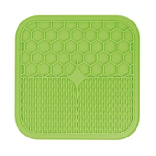 M-PETS Leccamat Non-Slip Cat and Dog Slow Feed Mat - Green