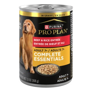 Pro Plan Adult 7+ Senior Beef & Rice Entree Wet Dog Food - 368g