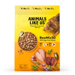 Animals Like Us RawMix50 Cage-Free Chicken Freeze Dried Cat Food - 2.72kg (2 x 1.36kg bags)