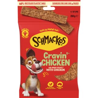 Schmackos Strapz with Chicken Dog Treats - 200g