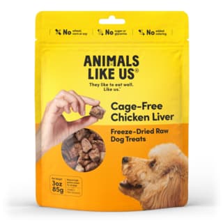 Animals Like Us Cage-Free Chicken Liver Freeze Dried Dog Treats - 85g