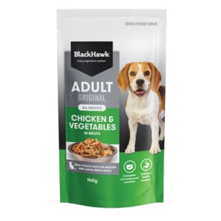 Black Hawk Original Adult Chicken & Vegetables Wet Dog Food - 140g x 10 (pack)