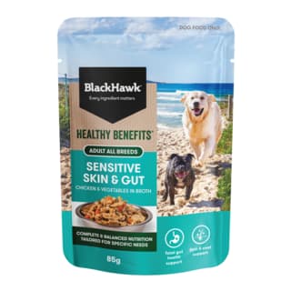 Black Hawk Healthy Benefits Sensitive Skin & Gut Wet Dog Food - 85g x 12 (pack)