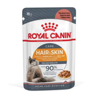 Royal Canin Hair & Skin Gravy Adult Wet Cat Food - 85g x 24
