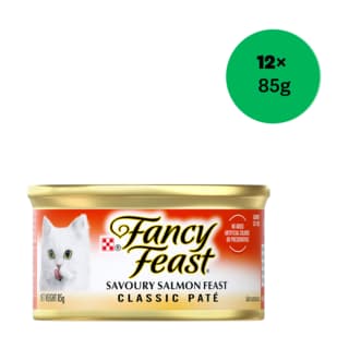 Fancy Feast Classic Pate Savoury Salmon Feast Wet Cat Food - 85g x 12