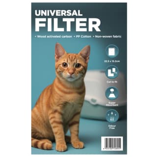 M-PETS Universal Carbon Cat Litter Box Filter - 22.5cm x 15.2cm