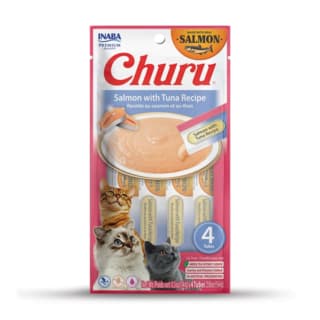 Inaba Churu Salmon with Tuna Recipe Cat Treats - 112g (2 x 56g)