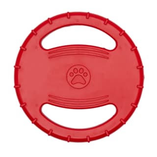 Pup & Purr Flying Disc Tough Dog Toy - Red