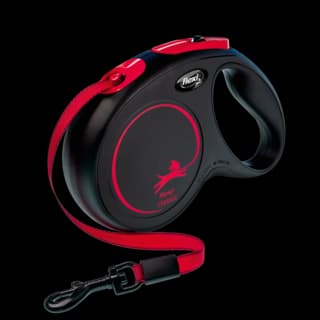 Flexi Classic Black Fire Retractable Dog Lead - Medium