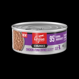 Orijen Kitten Chicken & Tuna Entrée Chunks in Bone Broth Wet Cat Food - 155g