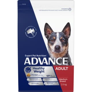 ADVANCE Adult Medium Breed Healthy Weight Chicken & Rice Dry Dog Food - 2.5kg - discontinued