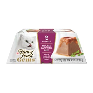 Fancy Feast Gems Mousse Pate with Beef Wet Cat Food - 2 x 57g Pack