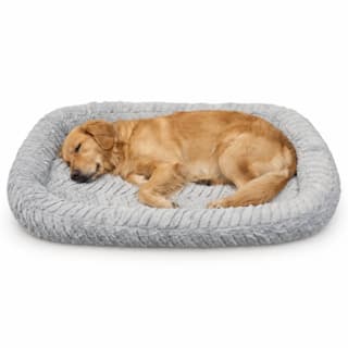 Pup & Purr Huxley Cat and Dog Plush Bed - Extra Large, Light Grey
