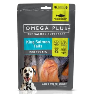 Omega Plus King Salmon Tails Dog Treats - 100g