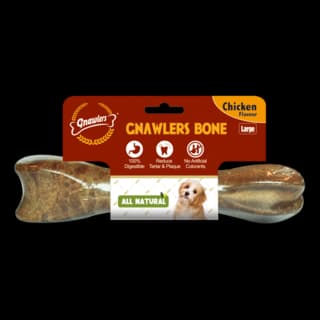 Gnawlers Chicken Bone Dog Dental Chew - Large, Single
