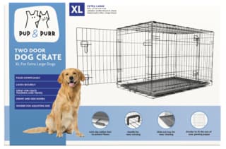 Pup & Purr Double Door Dog Crate with Divider - Extra Large - 107 x 71 x 76