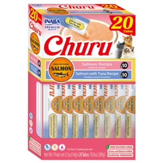 Inaba Churu Salmon & Tuna Varieties Box Cat Treats - 20 Pack