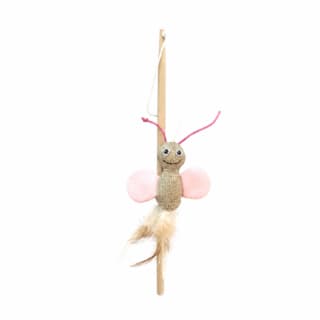 M-PETS Glow in the Dark Butterfly Wand Cat Toy - Assorted Colours