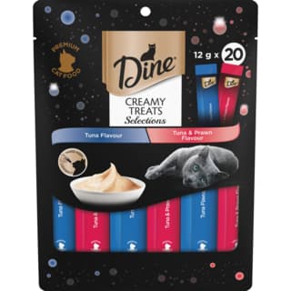 Dine Creamy Treats Selections Tuna Cat Treats - 20 Pack