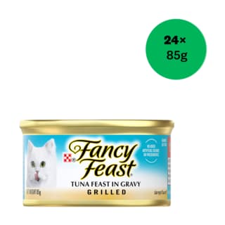 Fancy Feast Grilled Tuna Feast in Gravy Wet Cat Food - 85g x 24