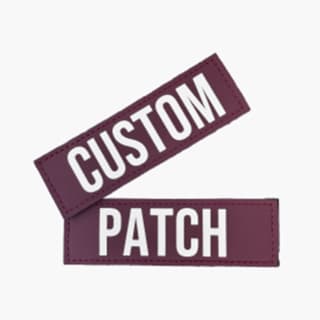 Dog Friendly Co. Premium Dog Custom Name Patch - Fits Small to Extra Large Harness, Burgundy