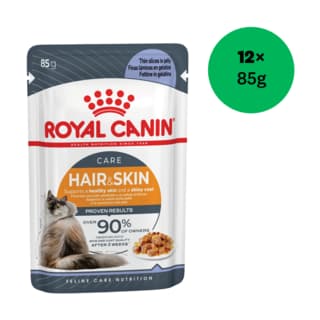 Royal Canin Hair & Skin Jelly Adult Wet Cat Food - 85g x 12